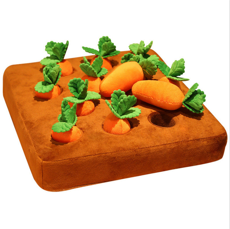 Lawn Plucking Radish Plush Pet Toys Vegetable Plot