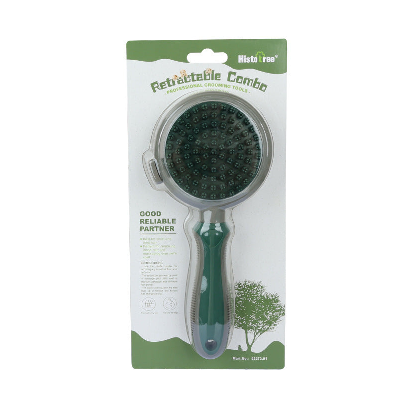 Pet Hair Removal Comb Brush Self Cleaning Slicker Brush Hair Removal Double-sided Massage