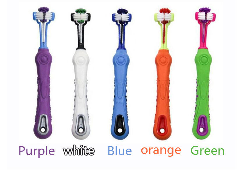 Pet Dental Supplies Fingers Double-headed Toothbrush For Dog And Cat Teeth Cleaning