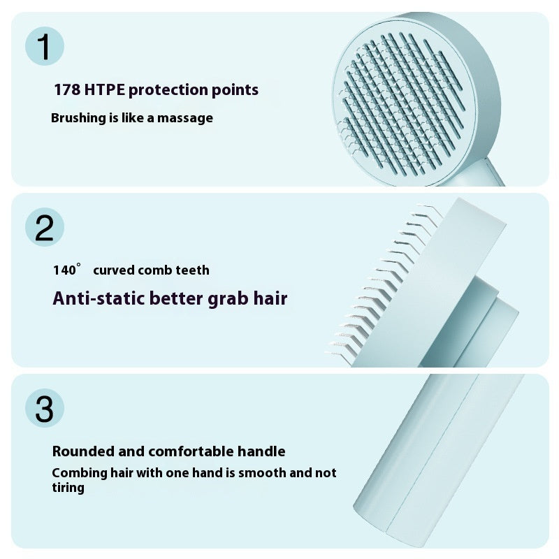 Pet Needle Comb Hair Remover Brush Self Cleaning Massage Brushes Grooming Supplies