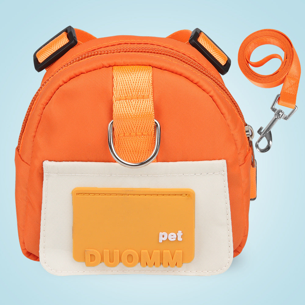 Pet Snack Storage Bag Multifunction Dogs Adjustable Harness Travel Hiking Walking Backpack