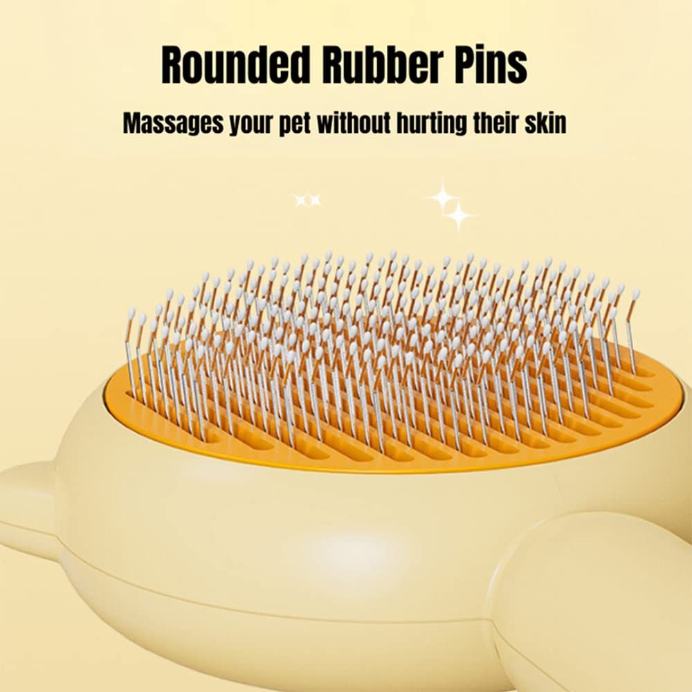 Pet Hair Cleaner Grooming Brush With Release Button Pet Hair Cleaner Massage Brush
