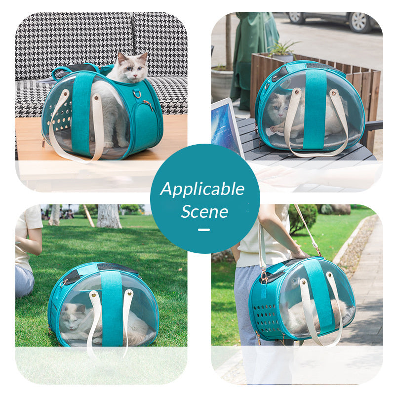 Double Fish Transparent Dog Bag Puppy Cat Cane Backpack Access *FREE SHIPPING