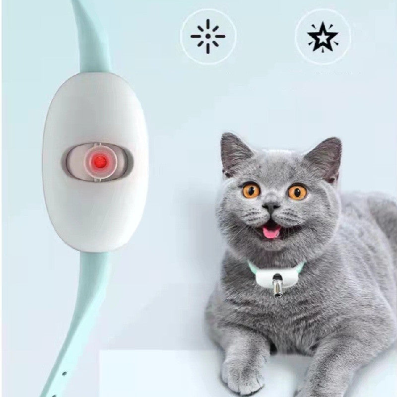 *Free Shipping Automatic Smart Laser Teasing Cat Collar Electric USB Charging Toys