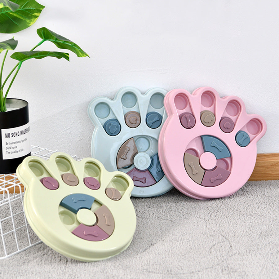 Slow Food Bowl Leak Food Reward Dog Toy 1 Piece In Blue,light green,& pink