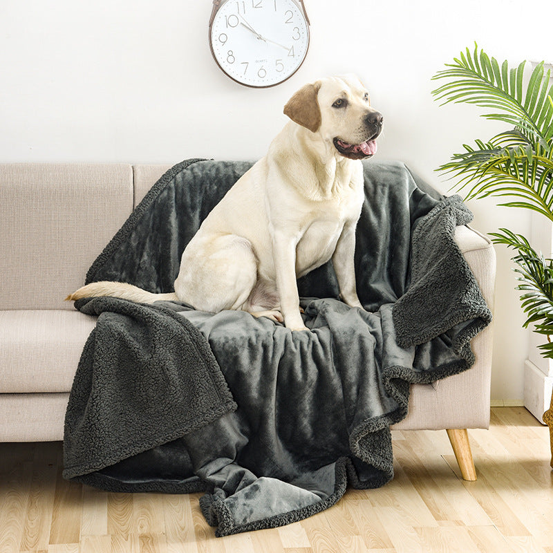 *Free Shipping Flannel Cotton Wool Sherpa Thick Pet Blanket Dog Kennel