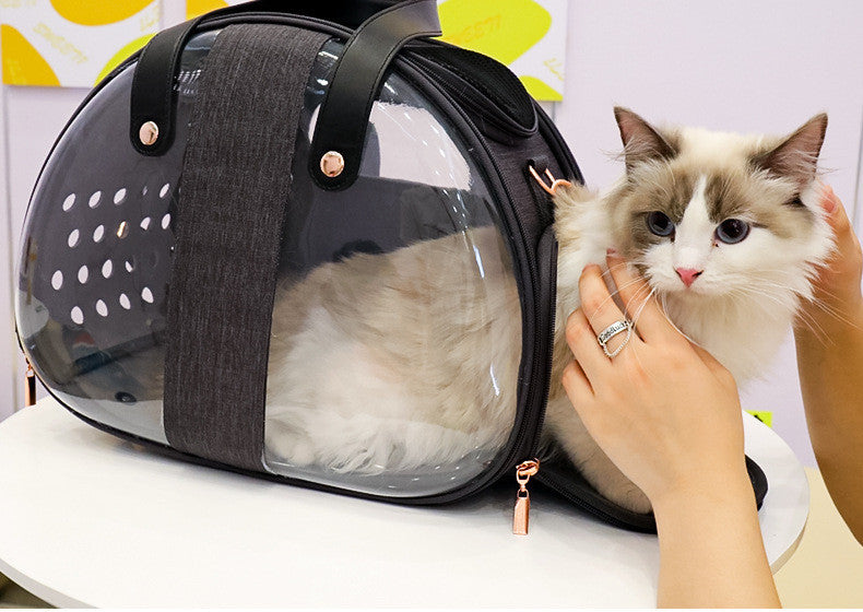 Double Fish Transparent Dog Bag Puppy Cat Cane Backpack Access *FREE SHIPPING