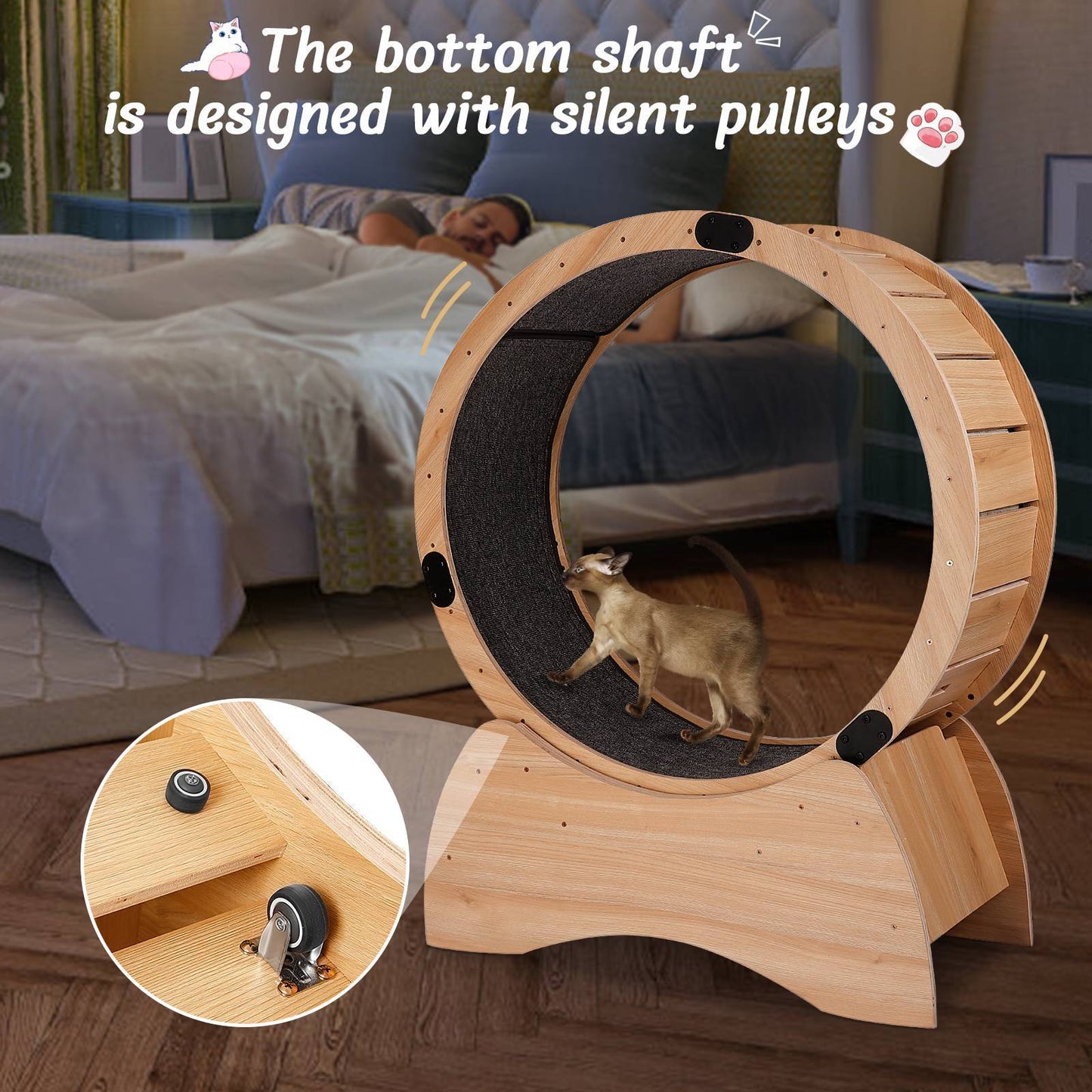 Cat Exercise Wheel Cat Treadmill With Carpeted Runway Kitty Cat Sport