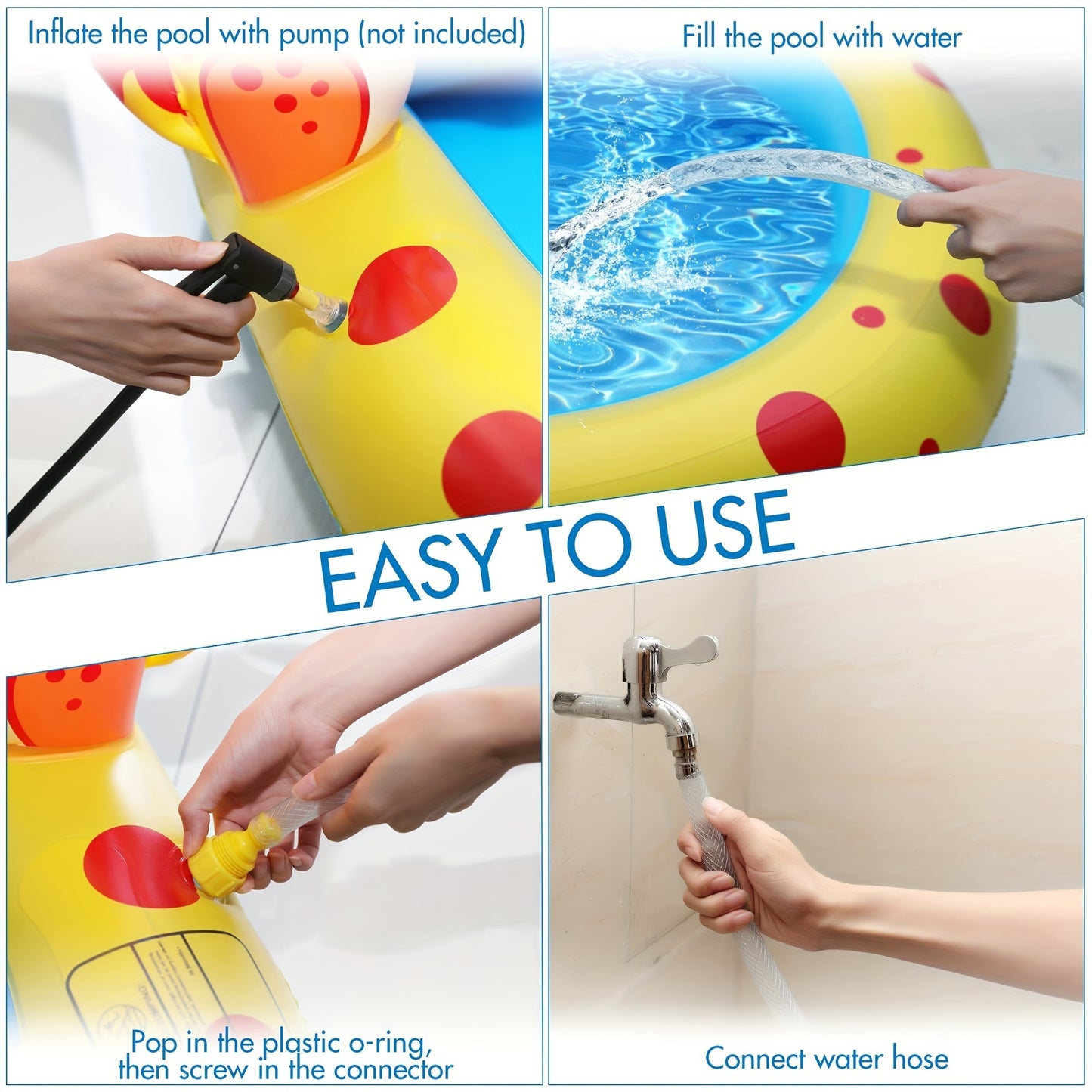 Dinosaur Water Spray Pool For Kids Pet Play Mat Water Play Toy Shark Pool