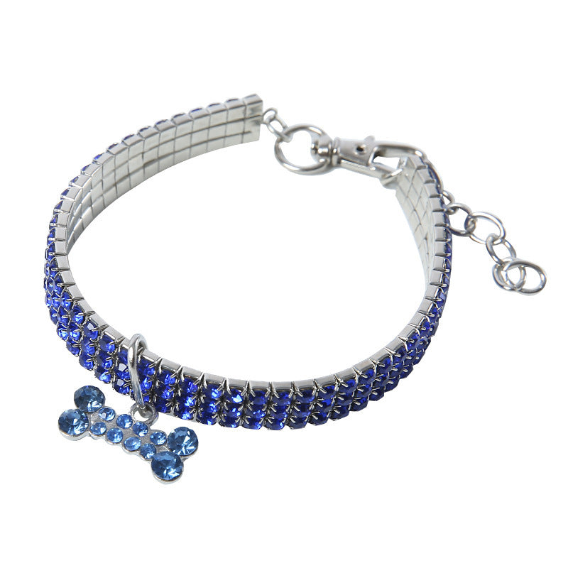 Bling Rhinestone Crystal Puppy Chihuahua Collars For Small Medium Dogs Cats
