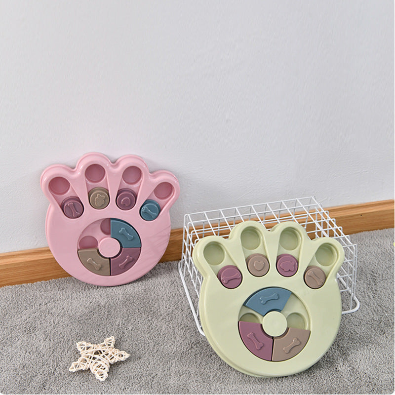 Slow Food Bowl Leak Food Reward Dog Toy 1 Piece In Blue,light green,& pink