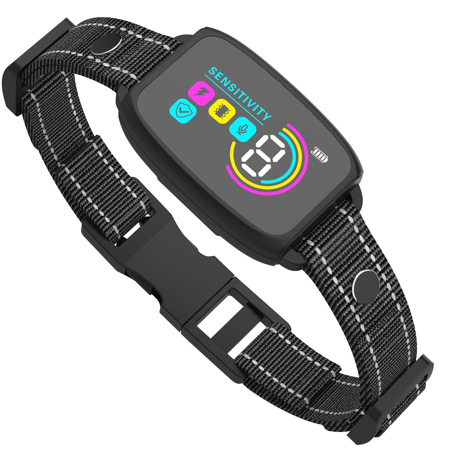 Smart Automatic Anti Barking Dog Collar Rechargeable HD Digital Display IP67 Waterproof