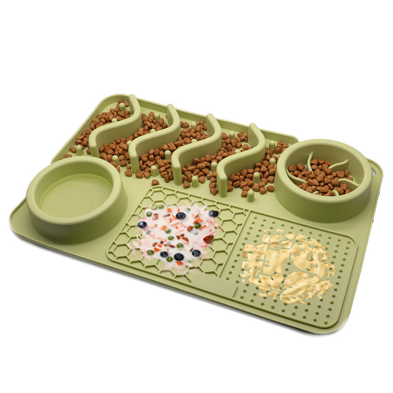 Dog Silicone Licking Pad Mat Silicone Smelling Mat Multifunctional Food Bowl