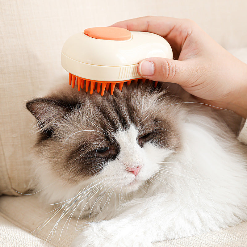 * Free Shipping Steamy Electric Cat Brush For Massage Avocado Shape Cat Grooming