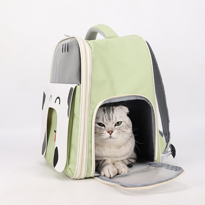 Large Capacity Backpack Portable Pet Bag Outdoor Travel