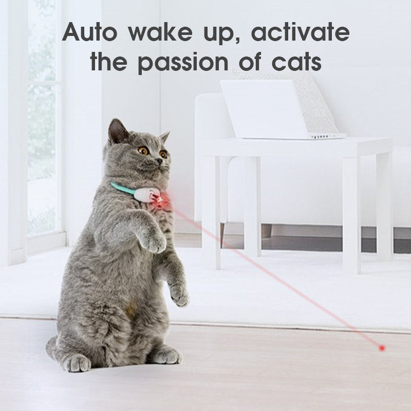 *Free Shipping Automatic Smart Laser Teasing Cat Collar Electric USB Charging Toys