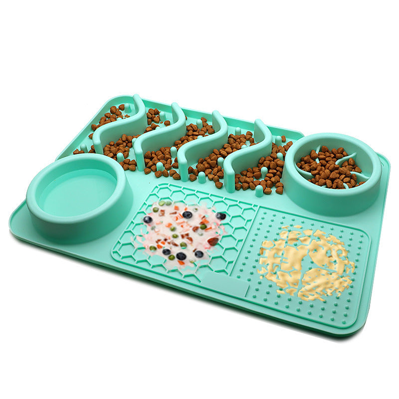 Dog Silicone Licking Pad Mat Silicone Smelling Mat Multifunctional Food Bowl
