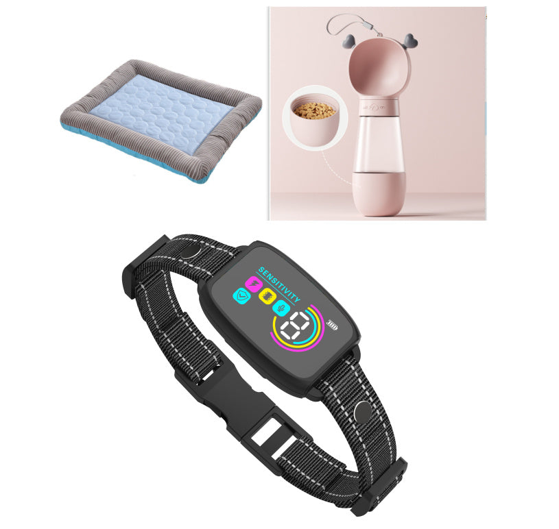 Smart Automatic Anti Barking Dog Collar Rechargeable HD Digital Display IP67 Waterproof