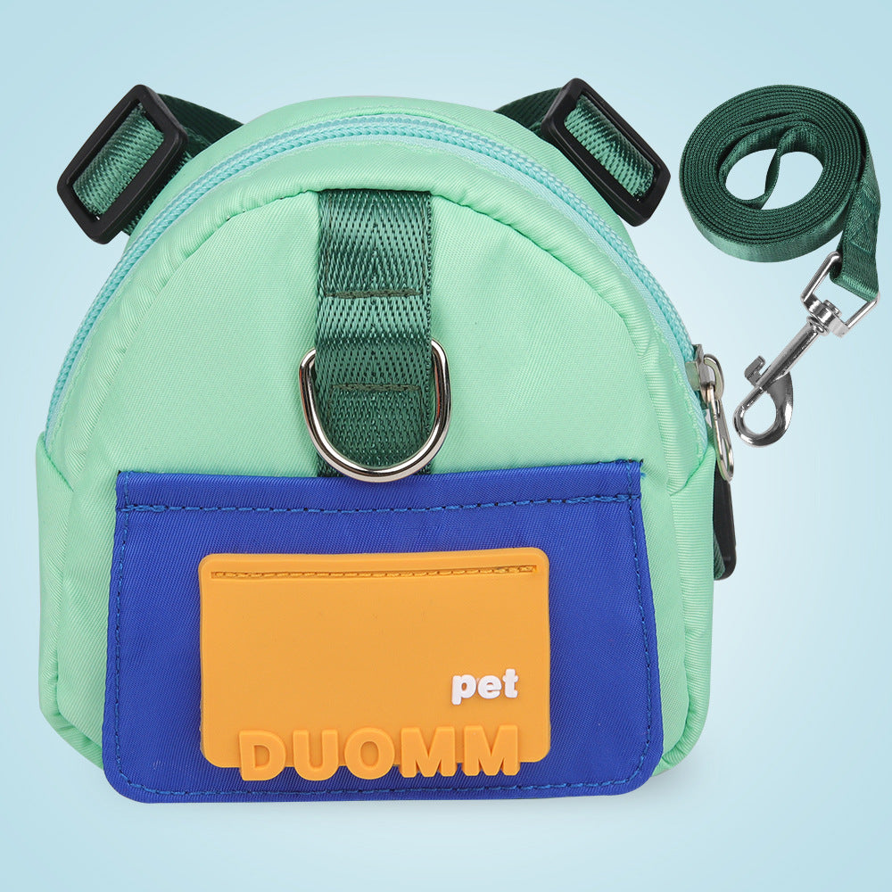 Pet Snack Storage Bag Multifunction Dogs Adjustable Harness Travel Hiking Walking Backpack