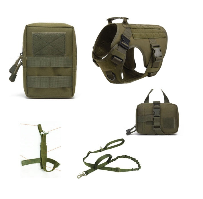 Tactical Dog Harness Pet K9 Training Vest Dog Harness And Leash Set For All Breeds Dogs