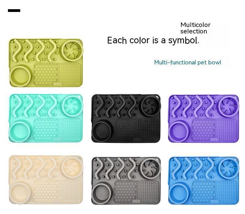 Dog Silicone Licking Pad Mat Silicone Smelling Mat Multifunctional Food Bowl