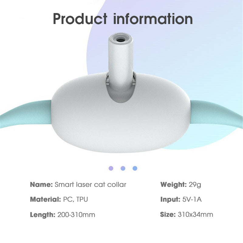 *Free Shipping Automatic Smart Laser Teasing Cat Collar Electric USB Charging Toys
