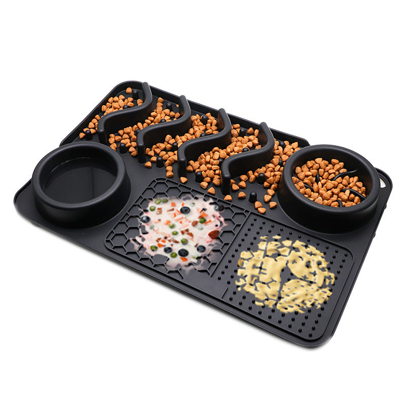 Dog Silicone Licking Pad Mat Silicone Smelling Mat Multifunctional Food Bowl