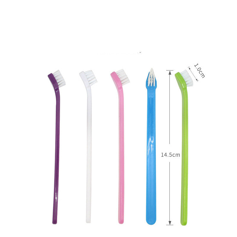Pet Dental Supplies Fingers Double-headed Toothbrush For Dog And Cat Teeth Cleaning