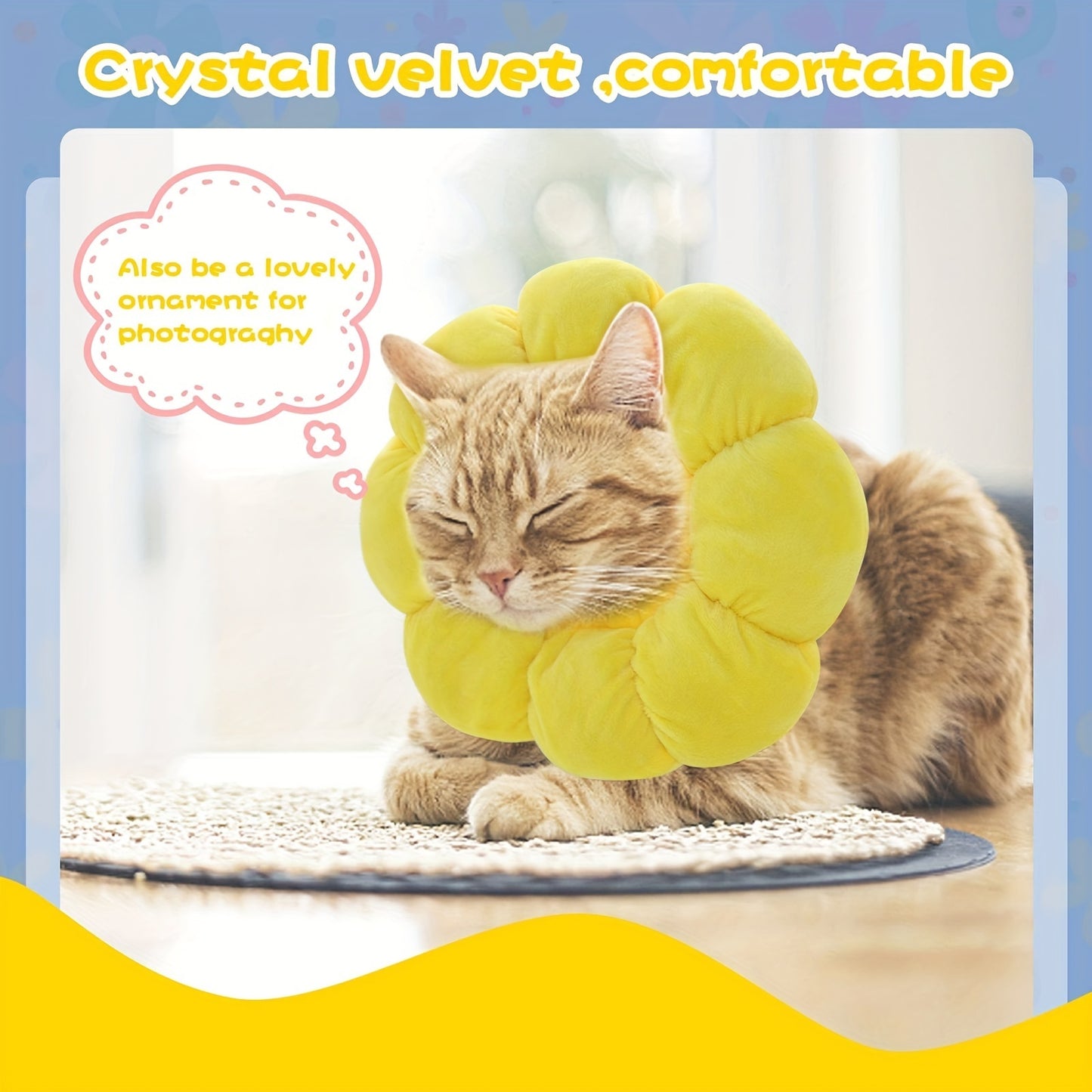 Cat Small Dog Recovery Collar, After Surgery, Adjustable Pet E Collar, Wound Healing Protective For Small Pets