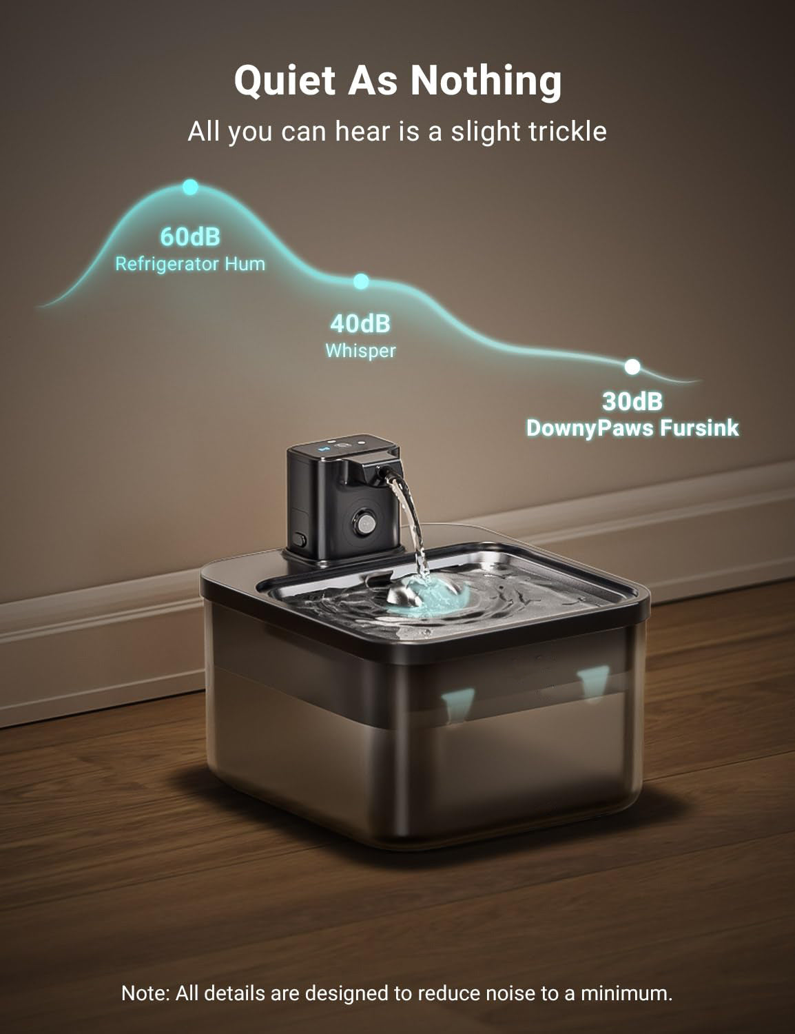 Intelligent Self-circulating Rechargeable Wireless Induction Pet Dog Water Dispenser