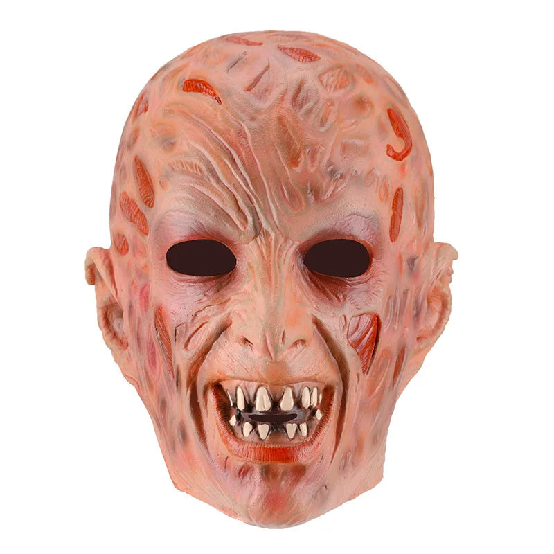 Freddy Cosplay Adult Sweater Red Striped Knitting Top Coat Hat Mask Costume *Free Shipping