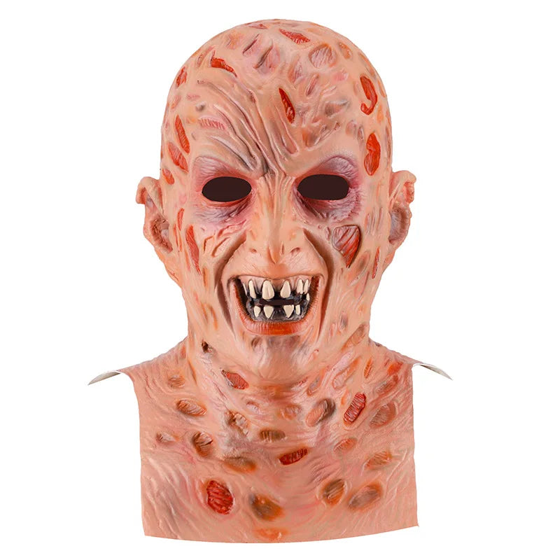 Freddy Cosplay Adult Sweater Red Striped Knitting Top Coat Hat Mask Costume *Free Shipping