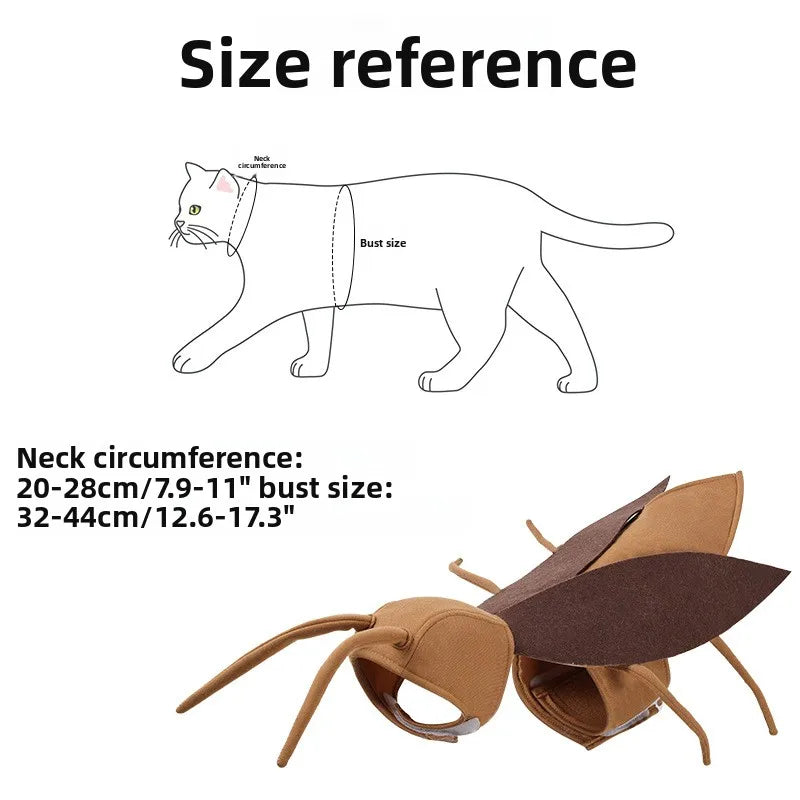 1pc Pet Transformation Costumes for Halloween Go Out and Be Funny Dog Cockroach and Cute Cat Outfits Dacron Gift