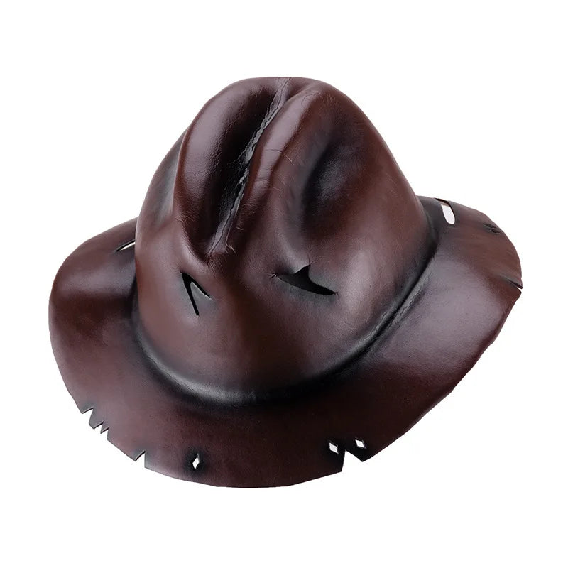 Freddy Cosplay Adult Sweater Red Striped Knitting Top Coat Hat Mask Costume *Free Shipping