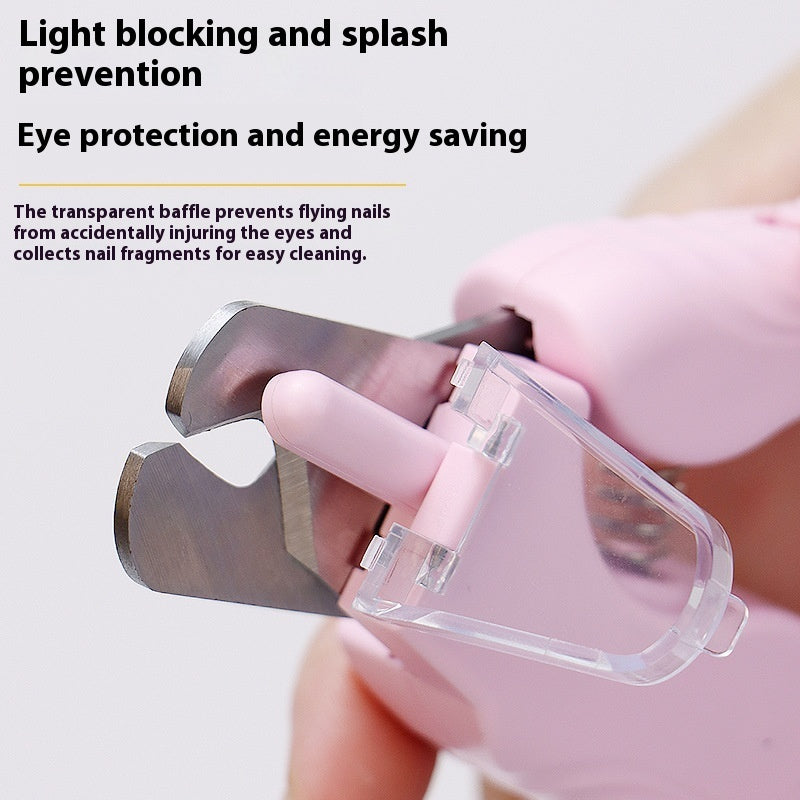 Pet Led Nail Clippers Type-c Rechargeable Nail Polish Scissors Two-in-one