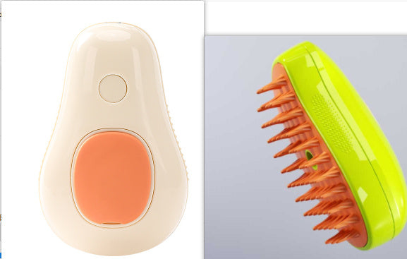 * Free Shipping Steamy Electric Cat Brush For Massage Avocado Shape Cat Grooming