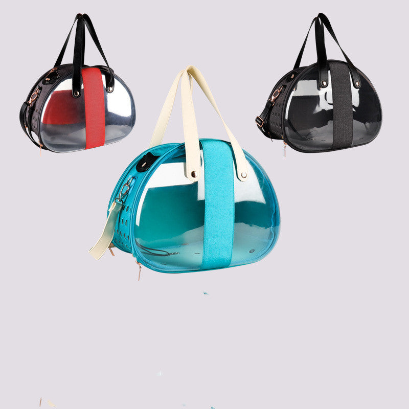 Double Fish Transparent Dog Bag Puppy Cat Cane Backpack Access *FREE SHIPPING