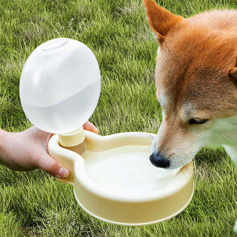 500ml Portable Pet Water Bottle Sealed Travel Fold Drinking Bowl Outdoor Water Dispenser