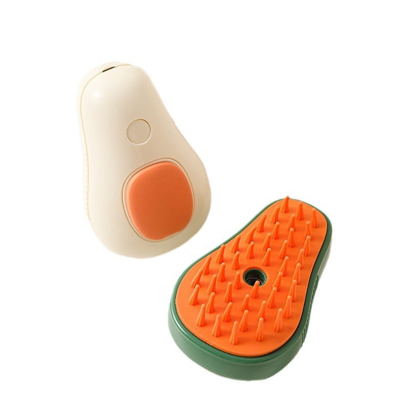 * Free Shipping Steamy Electric Cat Brush For Massage Avocado Shape Cat Grooming