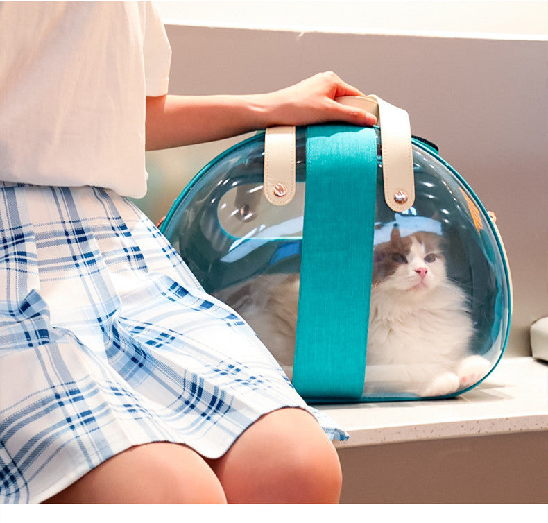 Double Fish Transparent Dog Bag Puppy Cat Cane Backpack Access *FREE SHIPPING