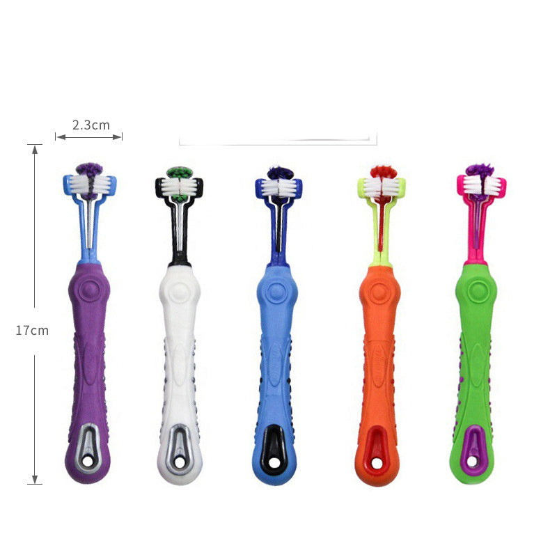 Pet Dental Supplies Fingers Double-headed Toothbrush For Dog And Cat Teeth Cleaning