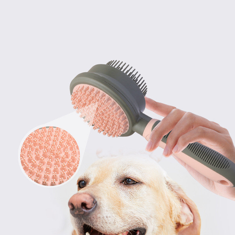 Pet Hair Removal Comb Brush Self Cleaning Slicker Brush Hair Removal Double-sided Massage