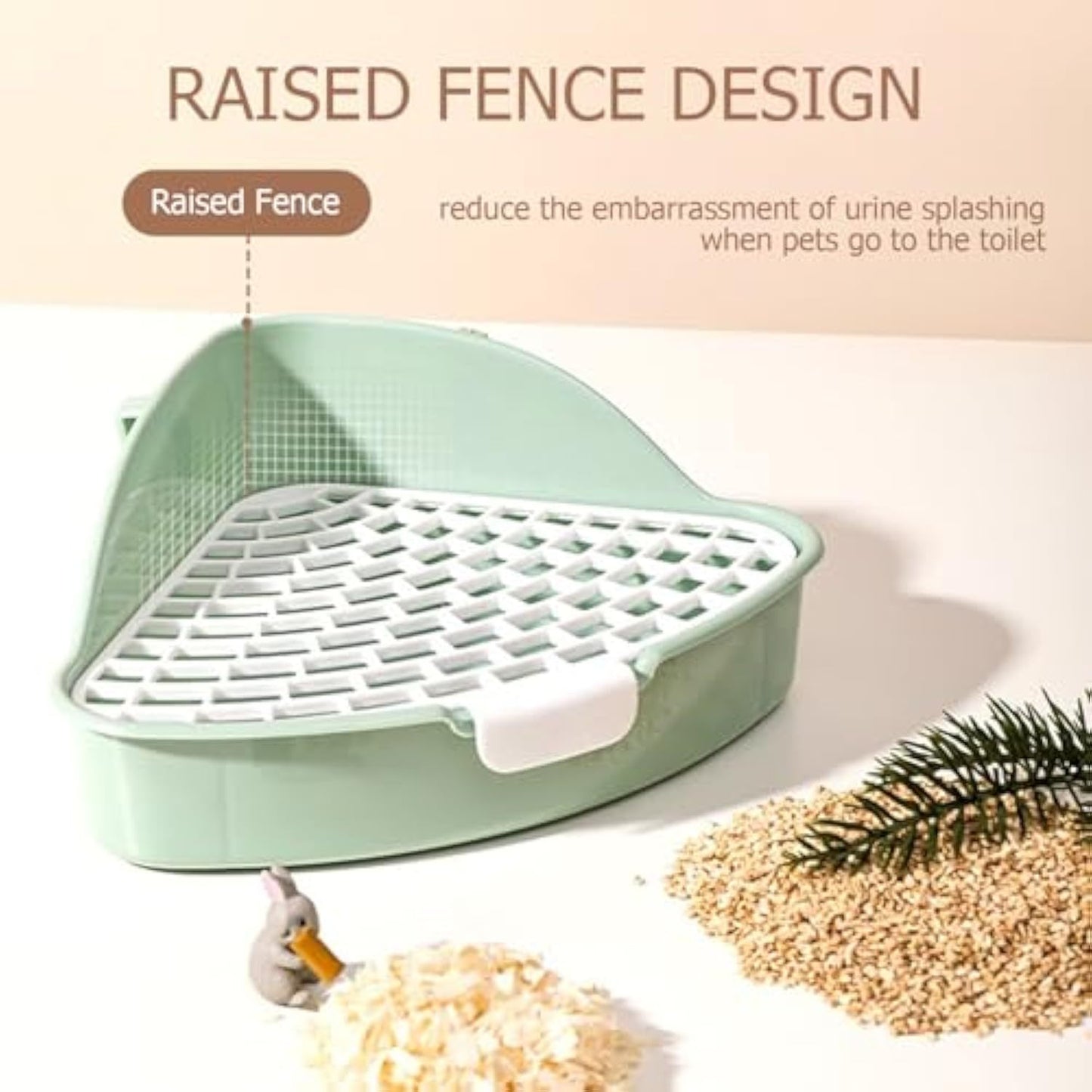 Rabbit Litter Box Bunny Corner Toilet Box Potty For Hamster Guinea Pig Ferret