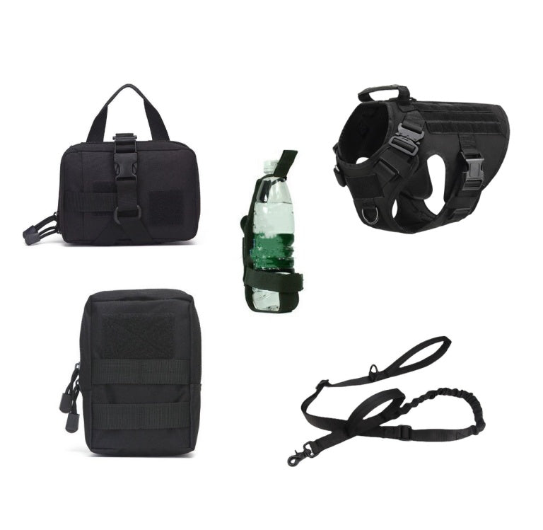 Tactical Dog Harness Pet K9 Training Vest Dog Harness And Leash Set For All Breeds Dogs