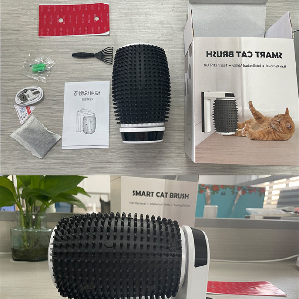Automatic Self Groomer Wall Corner Brushes Soft Cat Corner Scratcher