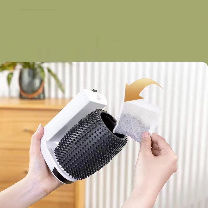 Automatic Self Groomer Wall Corner Brushes Soft Cat Corner Scratcher
