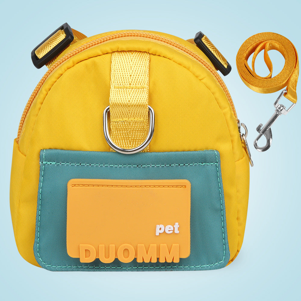 Pet Snack Storage Bag Multifunction Dogs Adjustable Harness Travel Hiking Walking Backpack