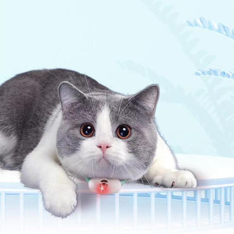 *Free Shipping Automatic Smart Laser Teasing Cat Collar Electric USB Charging Toys