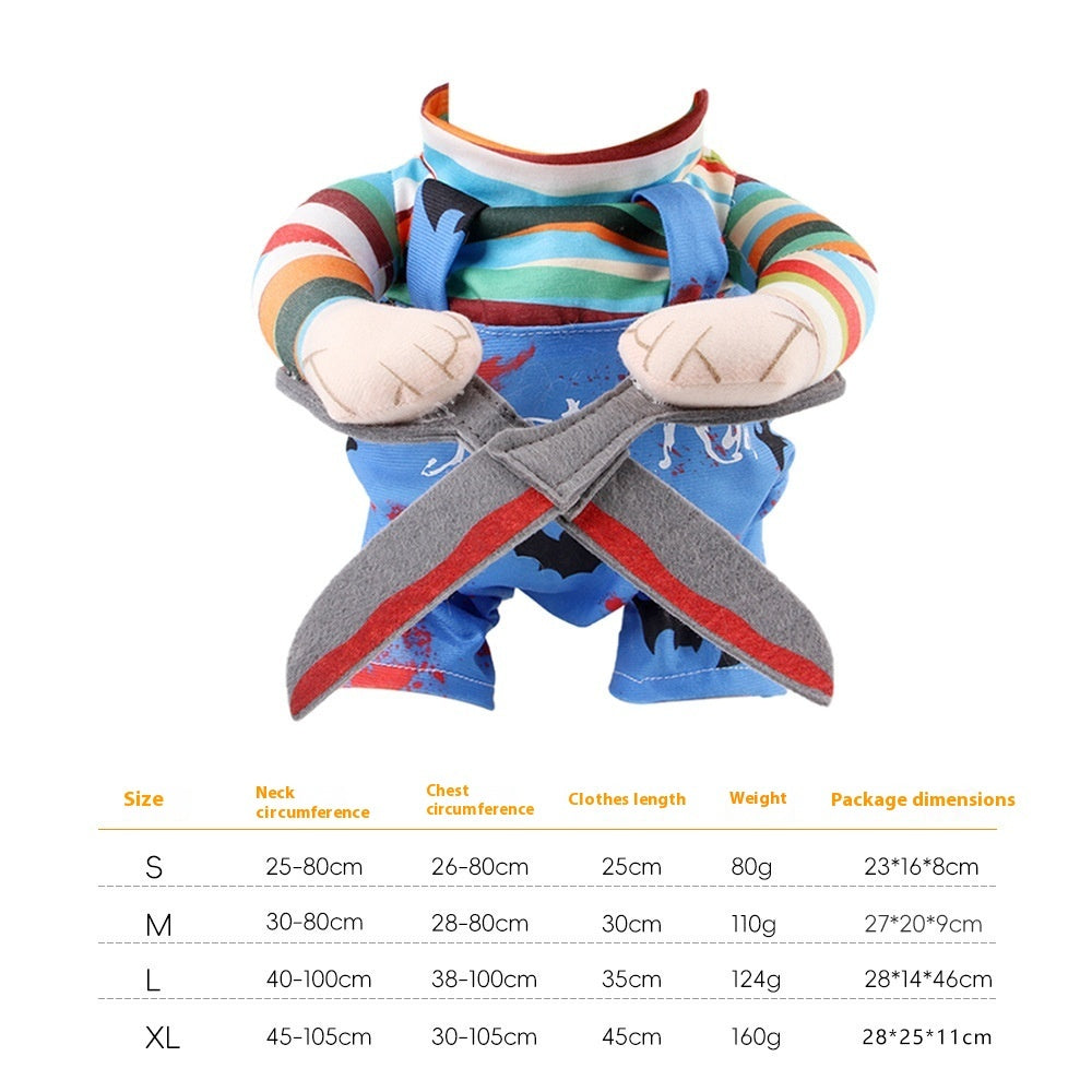 Pet Costume Cat Funny Outfit With Adjustable Straps Scissor-Shaped Suit Cosplay