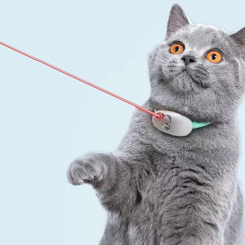 *Free Shipping Automatic Smart Laser Teasing Cat Collar Electric USB Charging Toys